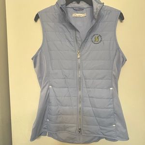Peter Millar women’s vest, baby blue, US Open